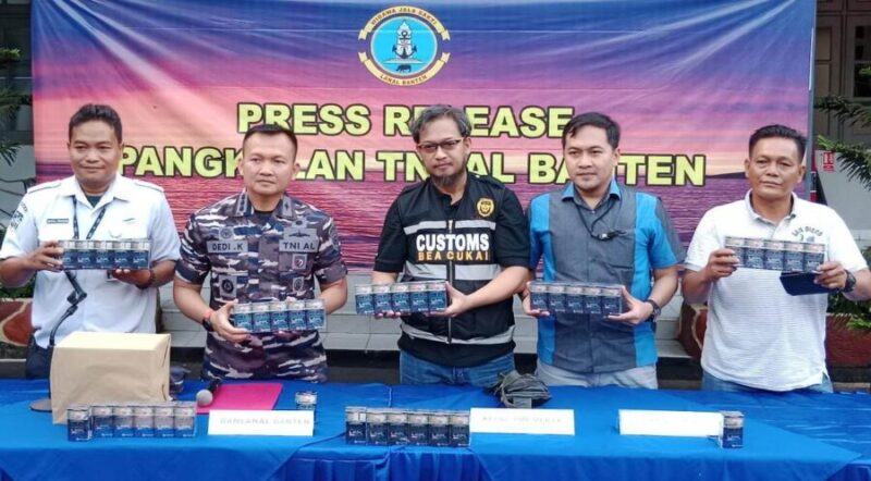 Lanal Banten Berhasil Gagalkan Penyelundupan Jutaan Batang Rokok Ilegal