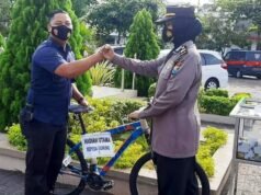 Belanja di Primkoppol Mart Polres Tuban, Dapat Sepeda Gunung