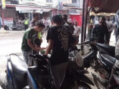 Brimob Aceh Kembali Patroli dan Sosialisasi Prokes di Kota Lhokseumawe Bersama Tim Gabungan