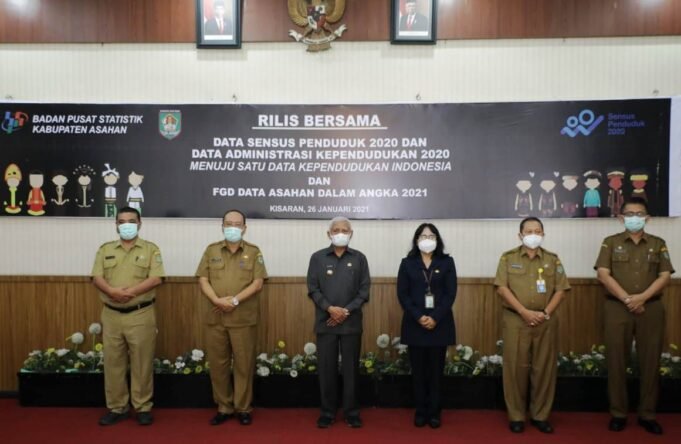 Bupati Asahan Ikuti Rilis Bersama Data Sensus Penduduk 2020 dan Data Administrasi Kependudukan 2020