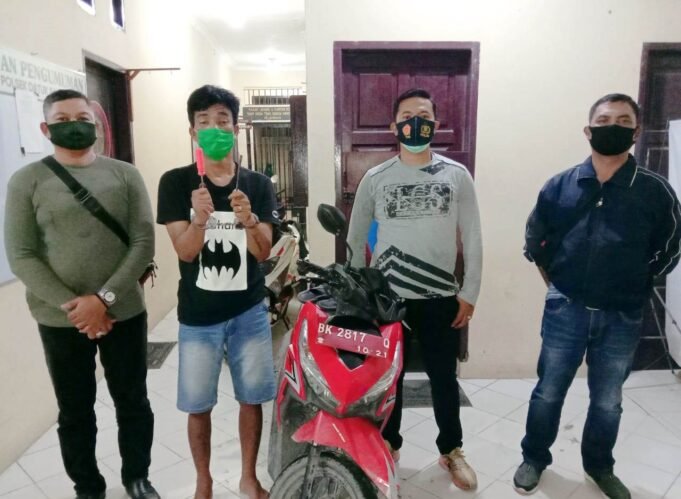 Congkel Jendela Kamar di Teriaki Maling, Boy Cicing Sepeda Motornya Tinggal, Gol lah di Ciduk Polisi!