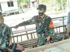Babinsa Desa P Batang mengajak BPD dan Warga untuk mendirikan Posko Bencana