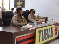 Kapolres Tuban Ikuti Rakor Zoom Meeting Bersama Gubernur Jatim