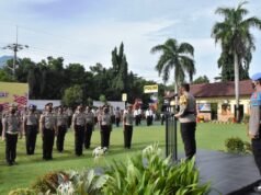 Kapolresta Cirebon Pimpin Upacara Korps Raport Kenaikan Pangkat 130 Personel