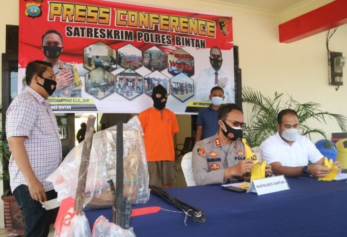 Diduga Lalai Saat Membesihkan Kebun Dengan Membakar Ranting, Seorang Pria Diamankan Satreskrim Polres Bintan