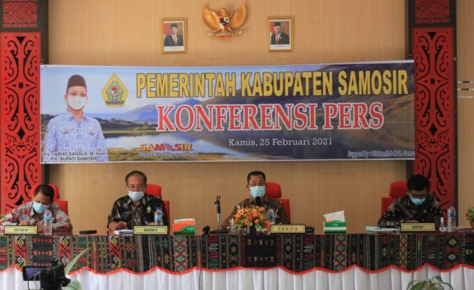 Dinas Kominfo Samosir Gelar Konferensi Pers Dengan Tema, Menjalin Kemitraan Dan Partisipasi Pers Dalam Meyebarluaskan Informasi