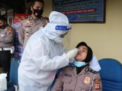 Sebanyak 90 Anggota Satlantas Polres Laksanakan Swab Antigen
