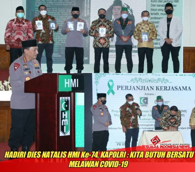 Hadiri Dies Natalis HMI Ke-74, Kapolri : Kita Butuh Bersatu Melawan Covid-19