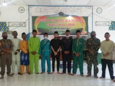 Jelang Pembukaan STQ Tingkat Desa, Babinsa Desa Laboh Terapkan Prokes