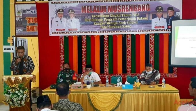 Musrembang di Kecamatan Singkil,Ini yang di Tekankan Wakil Bupati