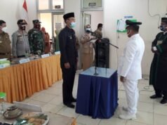 Ogan Amrin, S.STP, M.Si., Resmi Lantik Zainal Arifin, SIP., Menjadi Pjs Kades Kemilau Baru