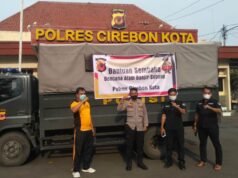 Polres Cirebon Kota Luncurkan Truk Dalmas Bawa Bantuan Untuk Bencana Kabupaten Subang