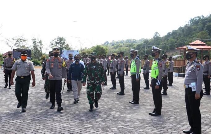Polres Lingga Bersama Instandi Terkait Gelar Apel Kesiapsiagaan Penangulangan Karhutla