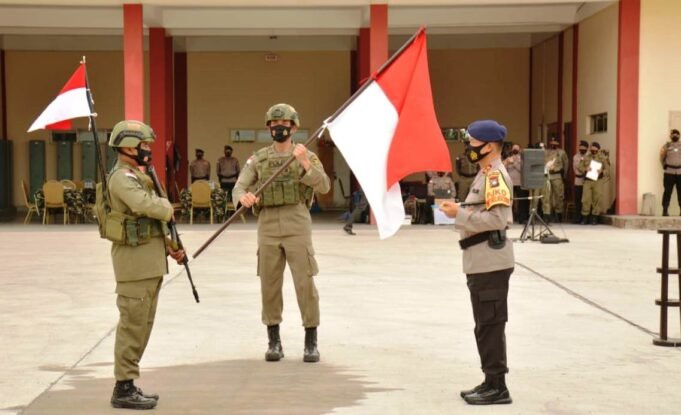 Upacara Penyambutan Purna Tugas Kompi Penugasan Satbrimob Polda Kepri BKO Polda Papua