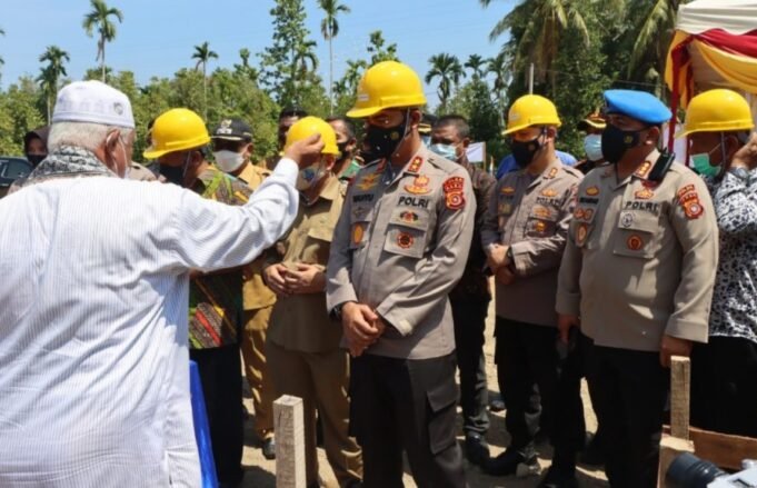 Kapolda Aceh Pimpin Peletakan Batu Pertama Perumahan Polri di Pidie Jaya
