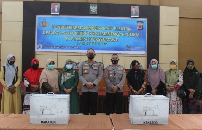 Terima Bantuan Mesin Jahit dari Kapolda Aceh, Ini Kata Pelaku MKM di Lhokseumawe