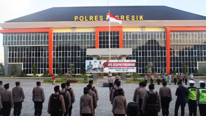 Apel Siaga Sambut Idul Fitri 1442 H, Kapolres Gresik : Nekat Takbir Keliling akan Berlebaran di Kantor Polisi