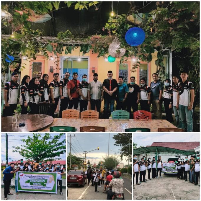 Ramadhan Berbagi, Pengurus Cabang E-Sports Indonesia Kabupaten Indragiri Hulu Sambangi Masjid dan Berbagi Takjil