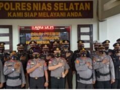 Polres Nias Selatan Laksnakan Pisah Sambut Jabatan Kapolres