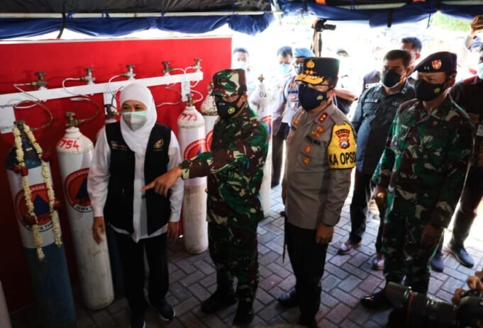 Forkopimda Jatim Resmikan Stasiun Isi Ulang Oksigen Gratis di Sidoarjo