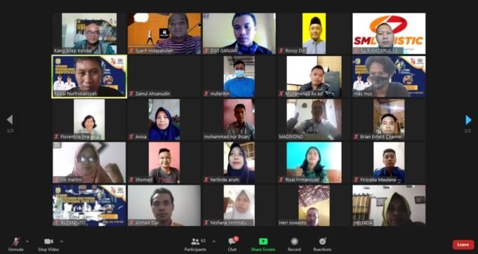 Peringati Hari Jadi Kabupaten Kendal Ke 416, Dinas Dinas Kepemudaan, Olahraga dan Pariwisata Kabupaten Kendal mengadakan Webinar Kewirausahaan