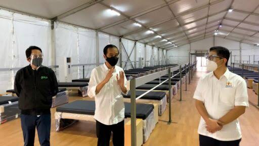 Presiden Jokowi Tinjau Langsung Rumah Oksigen Gotong Royong, Bisa Tampung 500 Pasien