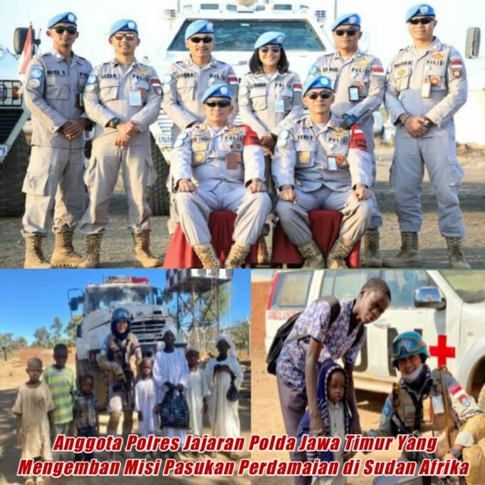 Anggota Polres Jajaran Polda Jawa Timur yang Mengemban Misi Pasukan Perdamaian di Sudan Afrika