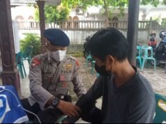 Brimob Polda Aceh Gelar Vaksinasi Massal bersama Puskesmas Muara Dua