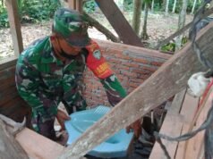 Cuaca Bukan Halangan Satgas TMMD Reguler Ke-112 Kodim 0103/Aceh Utara