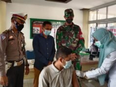 Dandim 0103/Aceh Utara Tinjau Vaksinasi di Kampus Politeknik Negeri Lhokseumawe