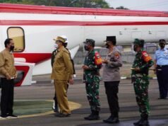 Danrem 064/MY Dampingi Pangdam III/Siliwangi Sambut Kedatangan Presiden RI di Banten
