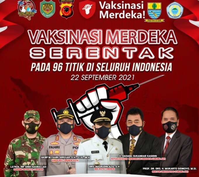 Vaksin Merdeka Serempak di 96 titik Seluruh Indonesia Dilaksanakan pada Hari Rabu, 22 September 2021