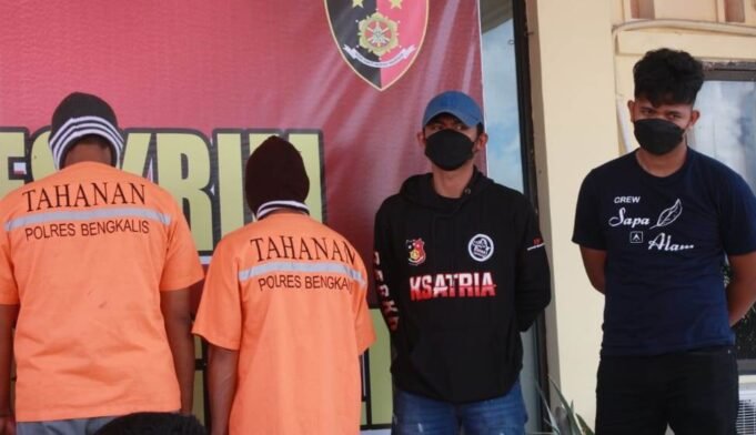 Dua Orang Pelaku Ilegal Logging di Cokok Polisi di Bengkalis