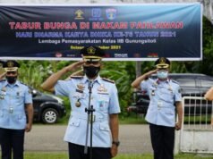 Keluarga Besar Lapas Gunungsitoli Laksanakan Ziarah Tabur Bunga di Taman Makam Pahlawan Gunungsitoli