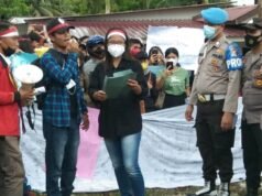 Mahasiswa Universitas Nias Raya, Kembali Gelar Demonstrasi di Depan Kantor Dinas Pendidikan Nias Selatan Sampaikan 5 Tuntutan