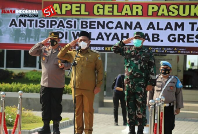 Pecegahan dan Kesiapsiagaan, Polres Gresik Lakukan Gelar Apel Pasukan