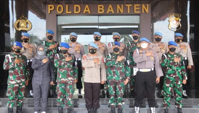 Pererat Silaturahmi, Dandenpom III/4 Serang Kunjungi Polda Banten