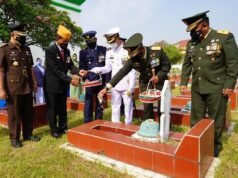 Sambut HUT TNI Ke 76, Danrem 064/MY Pimpin Upacara Ziarah di TMP Ciceri Kota Serang