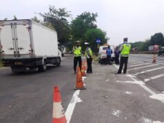 Sat Lantas Polres Cirebon Kota Gabung dengan Dit Lantas Polda jabar, Gelar Penindakan Pelanggar Kecepatan di Jalan Tol Palikanci