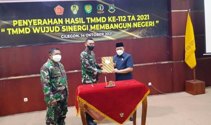 Wujudkan Sinergi Membangun Negeri, TMMD Ke-112 Kodim 0623/Cilegon Resmi Ditutup Kasrem 064/MY