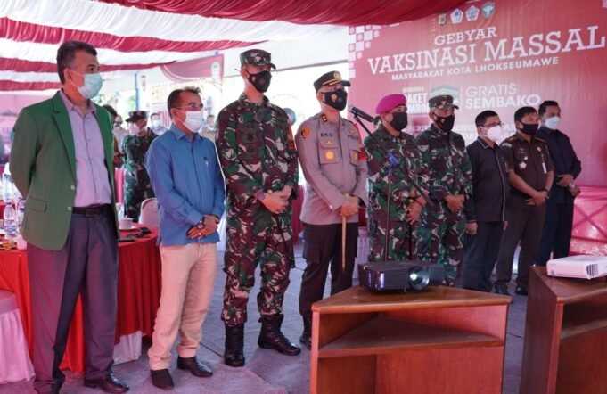 Kapolres Lhokseumawe Ikuti Vidcon Rakor Kapolri dan Panglima TNI dengan Forkopimda Se Aceh