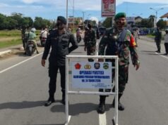 Aparat Gabungan TNI Polri dan Satpol PP laksanakan Ops Yustisi