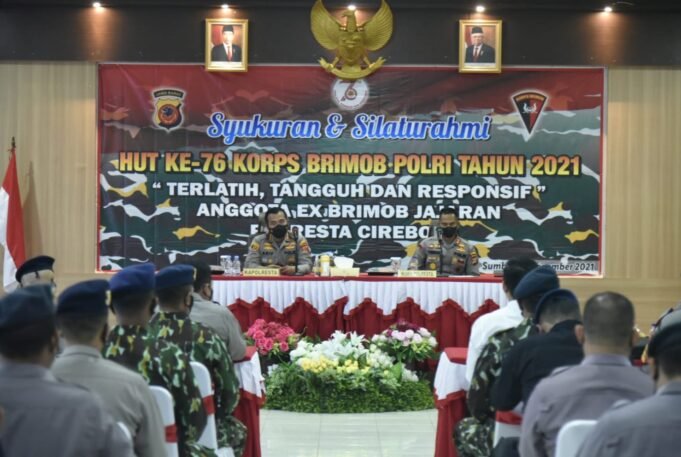 Kapolresta Cirebon Pimpin Syukuran HUT ke 76 Korps Brimob Polri