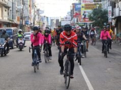 Jalin Keakraban Anggota dan Bhayangkari, Polres Cirebon kota Laksanakan Sepeda Santai dan Senam Bersama