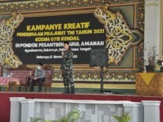 Kodim 0715/Kendal Selenggarakan Kampanye Kreatif Penerimaan Prajurit TNI AD TA 2021 di Pondok Pesantren Darul Amanah