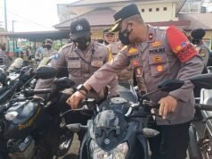 Polres Lhokseumawe Cek Kelengkapan Kendaraan Dinas Personel