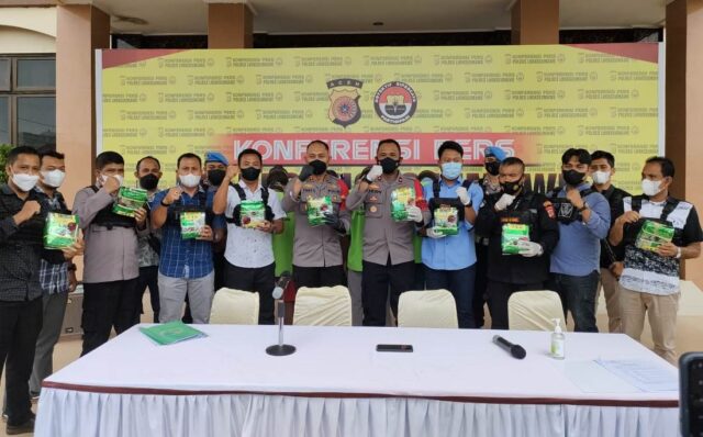 Polres Lhokseumawe Gelar Konferensi Pers Pengungkapan Kasus 9 Kilogram Narkotika