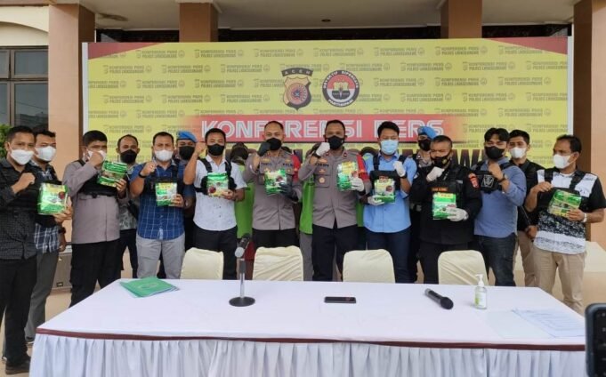 Polres Lhokseumawe Gelar Konferensi Pers Pengungkapan Kasus 9 Kilogram Narkotika