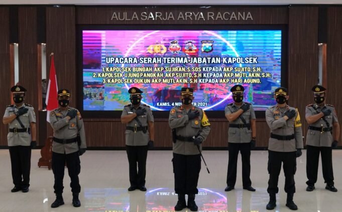Rotasi Tiga Kapolsek Jajaran Polres Gresik