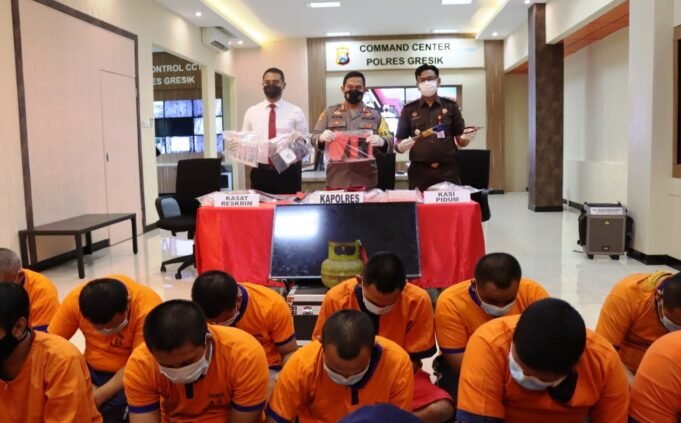 Selama Satu Bulan, Polres Gresik Gulung Belasan Pelaku Kejahatan
